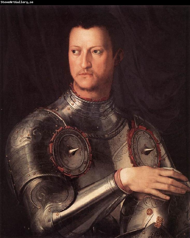 BRONZINO, Agnolo Cosimo I de  Medici in Armour